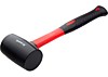 Киянка, черная резина, фибергласовая обрезиненная рукоятка 225 г 